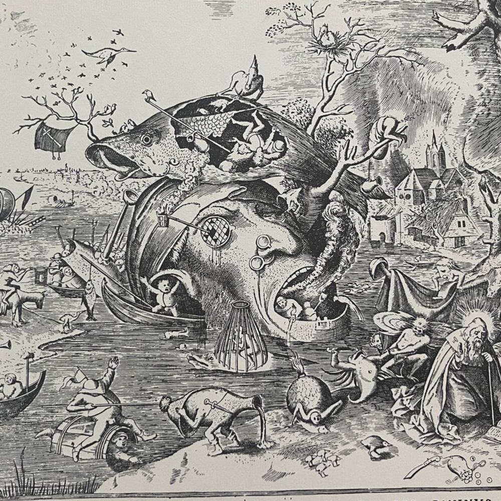 Bruegel, Temptation of St Anthony, Engraving, Print, Bookplate, ~ 241229-WH 70